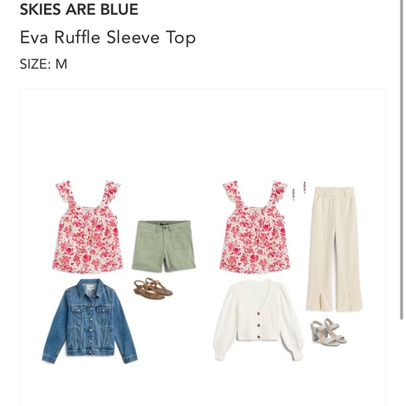 Skies Are Blue Eva Ruffle Sleeve Top - Picture 5 of 7